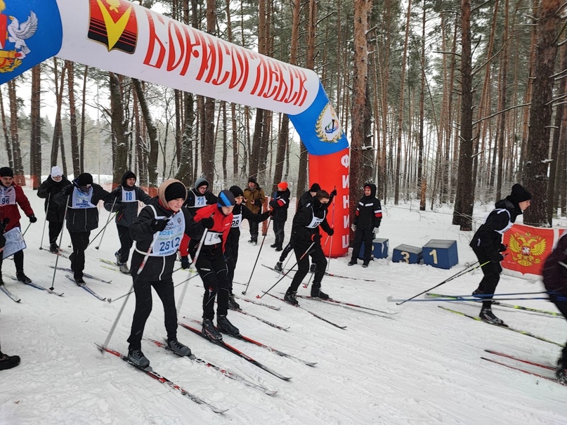 Соревнования по лыжным гонкам.